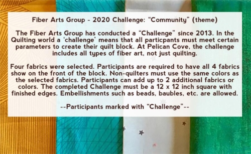 Fiber Arts Challenge 2021 Explanation
